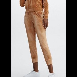 Honey gold velour joggers
